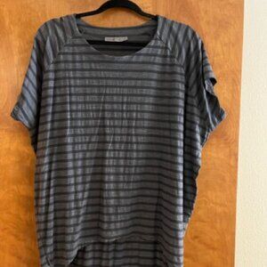 Icebreaker Women's Merino Wool Oversized Striped TShirt (L)